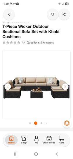 Celebalcony 7pc outdoor patio set sectional