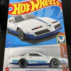 Hot Wheels 84 Pontiac Firebird Trans Am White Muscle Mania 8/10 180/250