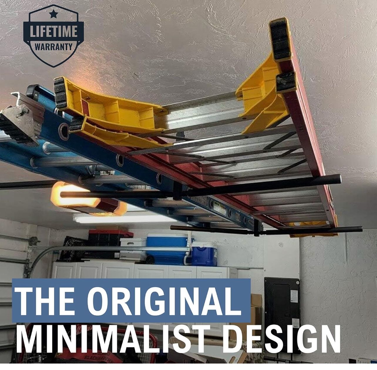 NEW! Double Ladder Double Ladder Ceiling Rack – Hi Port 2 Garage Ceiling Ladder Hanger
