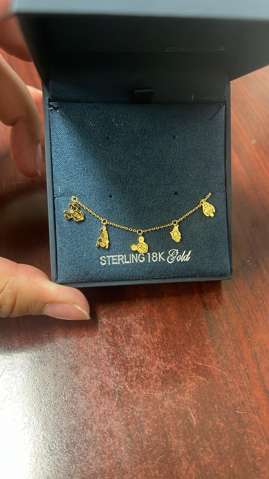 Disney Parks Gold Charm Bracelet