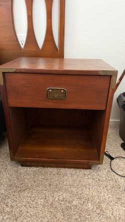Vintage Campaign Style Nightstand