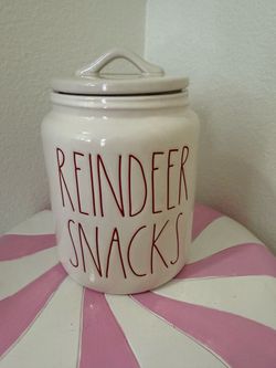 RAE DUNN REINDEER SNACKS CANISTER