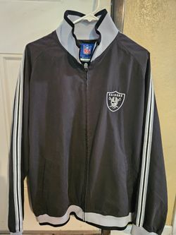 Vintage Reebok NFL Los Angeles Oakland Las Vegas Raiders Windbreaker Mens Medium Jacket