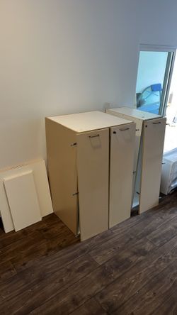 Oversized custom built storage closet cabinets