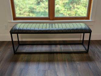 Leather Entryway  Bench