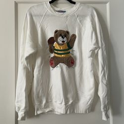 Vintage 80s Pinwheels Teddy Bear Sweatshirt