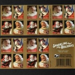 1000 Classic Santa Sparkling Holidays Forever Stamp
