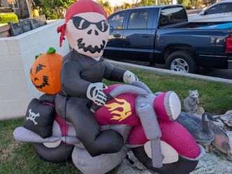 5-Ft Halloween motorcycle inflatable