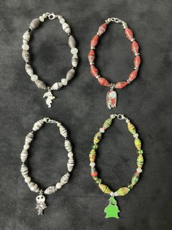 Paper Gem Charm Bracelets