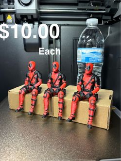3D Printed Deadpool Sitting Figure