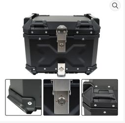 45L Aluminum 17” Motorcycle Bike Trunk Tour Tail Box Luggage Storage Top Case carrier Honda BMW yamaha