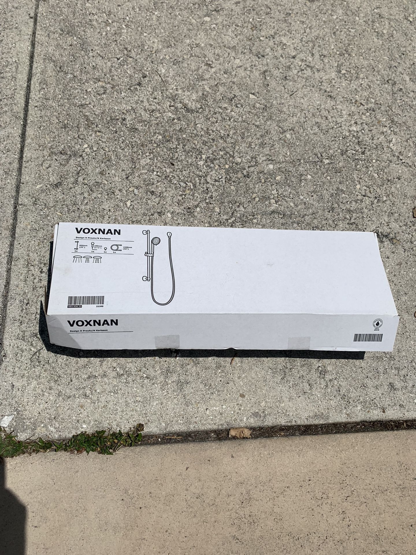 IKEA Voxnan Riser Rail W/ Hand Shower & Shelf