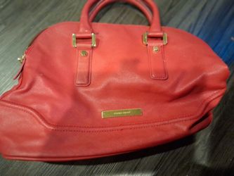 Red Handbag Also With Shoulder Strap