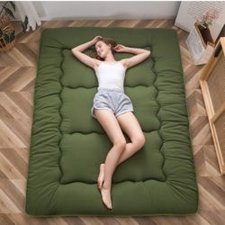 MAXYOYO Futon Mattress Twin Size Japanese Floor Mattress, Thicken Tatami Mat Sleeping Pad Roll Up Mattress Guest Mattress Foldable Couch Bed Mattress 