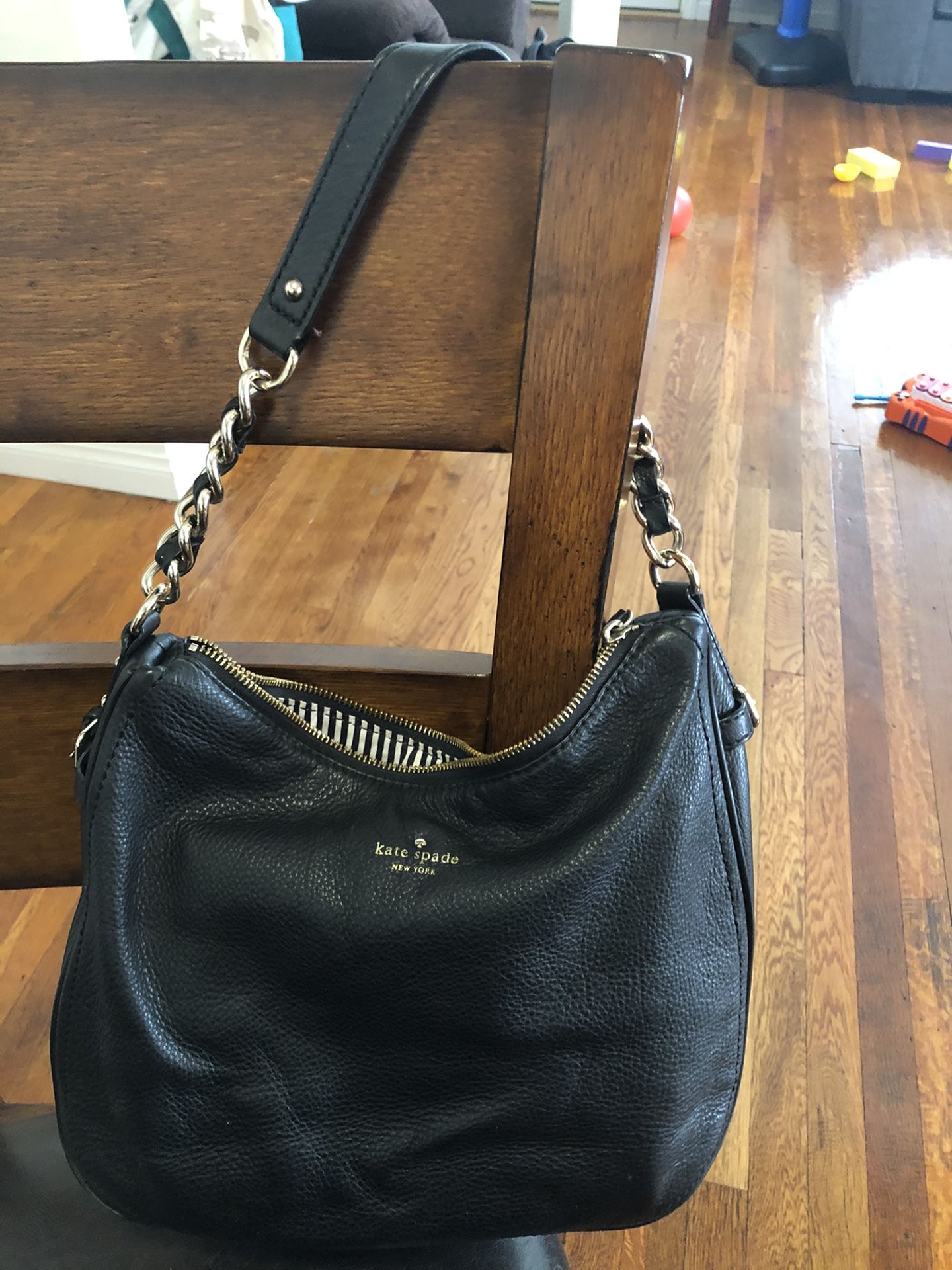 Kate Spade Black Leather Tote Purse