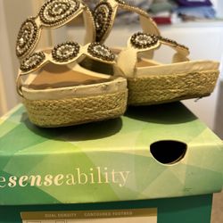 White Bedazzled Sandles