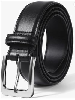 Vatan Men's Genuine Leather Dress Belt - Black, Size 56 (New)