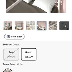 Queen Size Canopy Bed Frame 