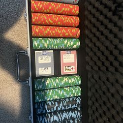 Authentic casino playing set from Las Vegas club casino
