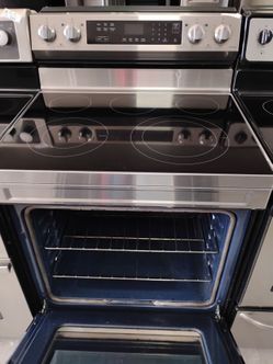 Stainless electric glass top five burners with warranty