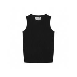Team Wang Hollow Round Neck Black Knitted Vest