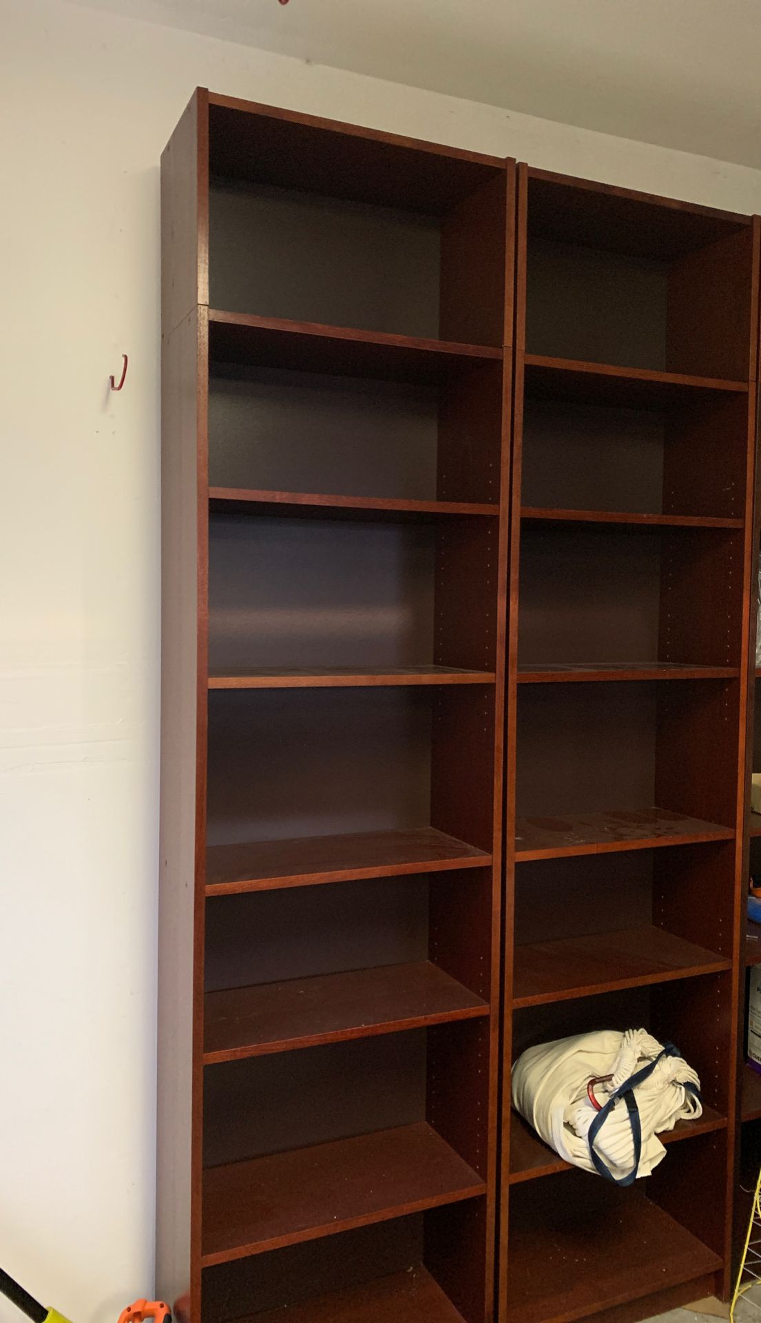 Tall book/decorative shelves, bookshelf