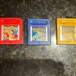 GAMEBOY Pokémon Red , Blue , Yellow For Sale