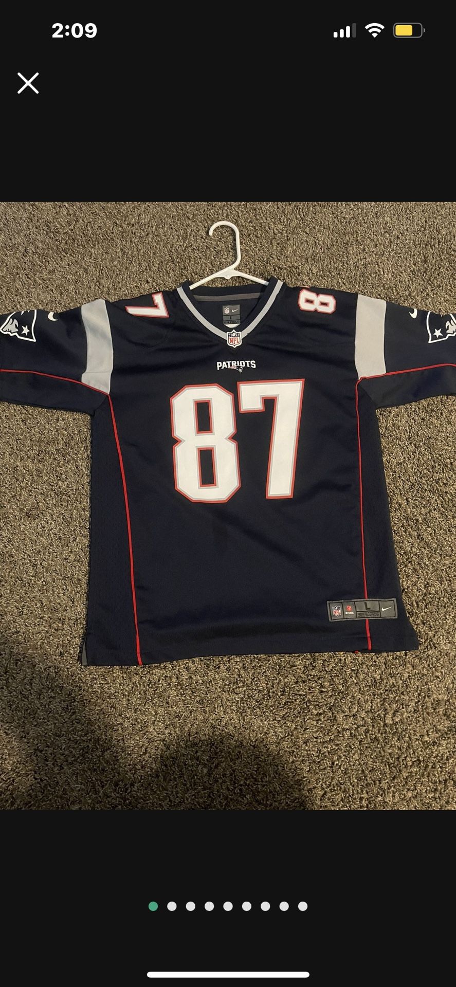 Patriots Jersey Youth Size Large