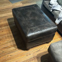 Leather Ottoman