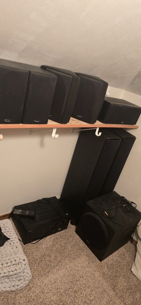 Stereo System - Polk Audio Speakers And Onkyo Receiver