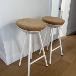 2 Vintage Scandinavian Modern Barstools