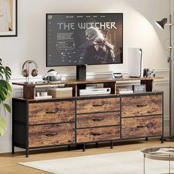 Dresser TV Stand with 7 Storage Drawers