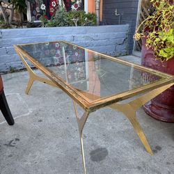 Antique, solid metal coffee table