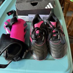 Girl’s Soccer Cleats And Shinguards
