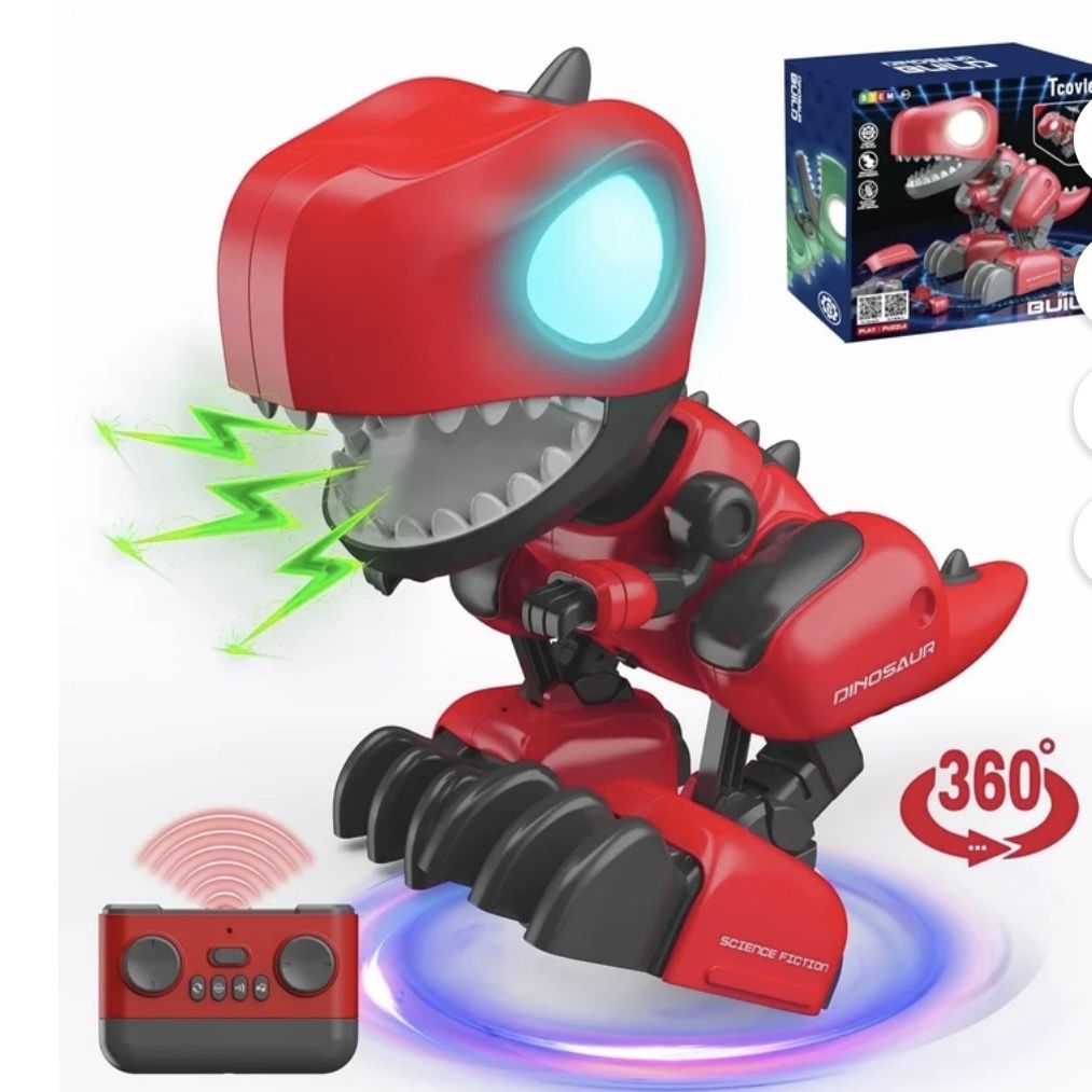 Tcovle Remote Control Dinosaur, Take Apart DIY Assemble RC Dinosaur, STEM Toys