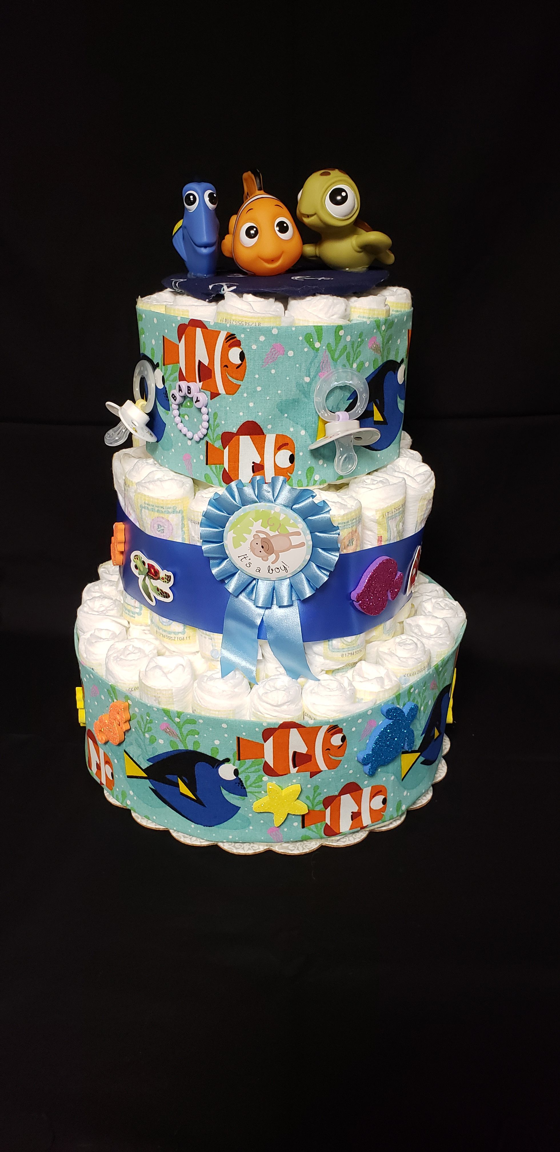 Finding Nemo Diaper Cake Baby Shower 92 Pampers Size 1 for Sale in Gresham,  OR - OfferUp