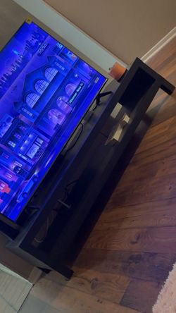 Black wood tv stand