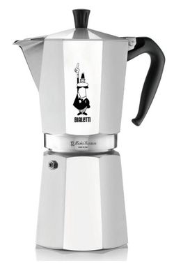 Bialetti - Moka Express: Iconic Stovetop Espresso Maker, Makes Real Italian Coffee, Moka Pot 12 Cups (22 Oz - 670 MI), Aluminium, Silver