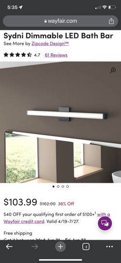 LED Dimmable Bath Bar