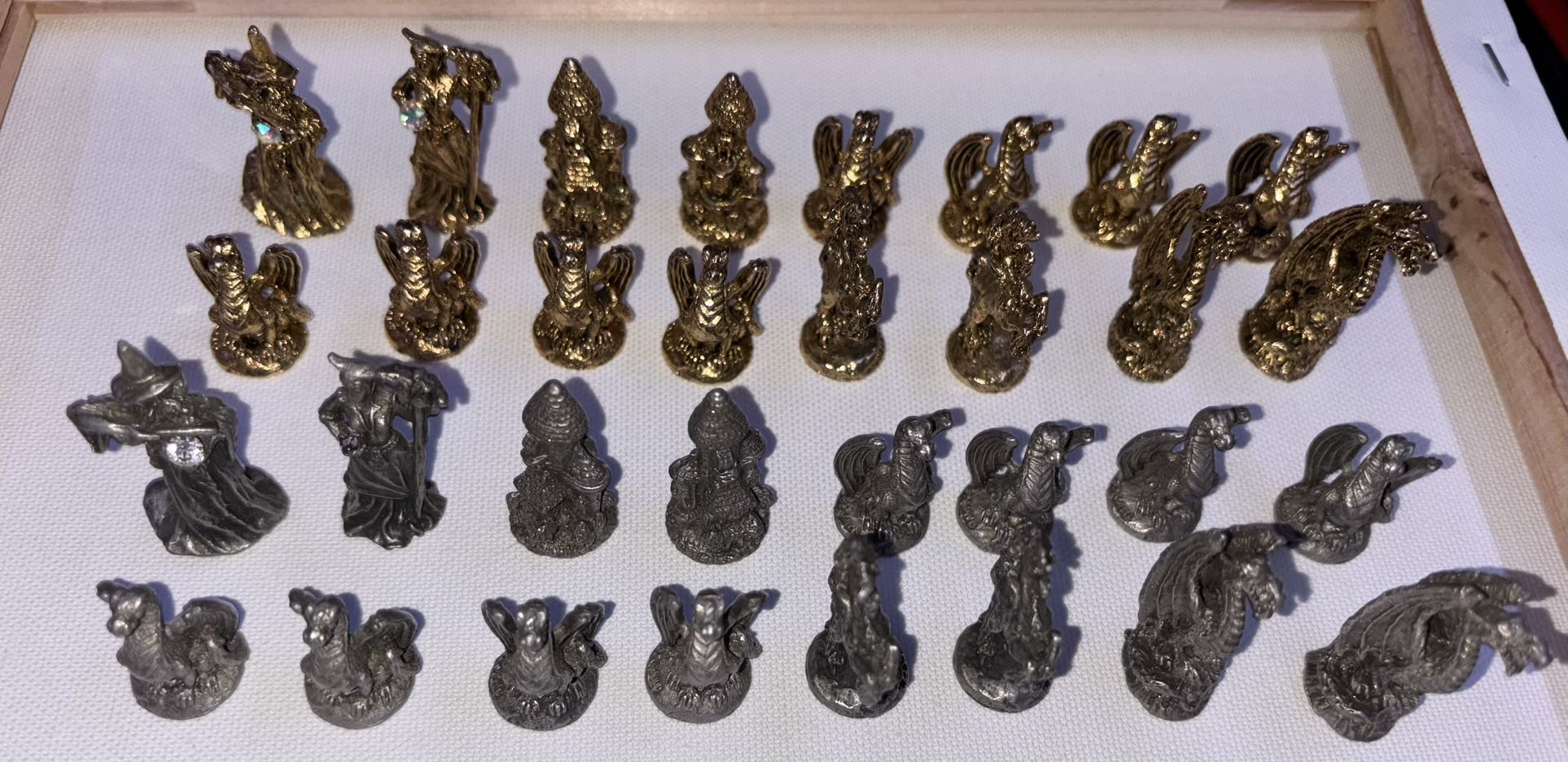 Gallo pewter chess set 1990s