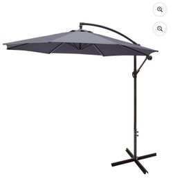 Westin Outdoor Gray Octagon Cantilever and Offset Patio Umbrella