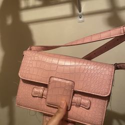 Light Pink Distressed Shoulder Bag
