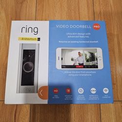 Open Box Ring Video Doorbell Pro, Satin Nickel