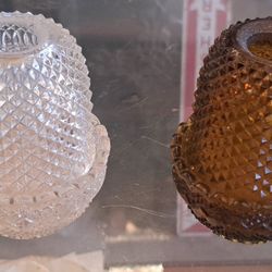 two antique glass shadesFairy Lamps