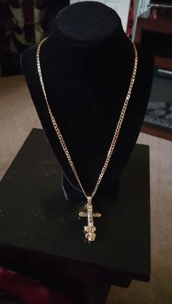 Jesus chain 18k gold plated 30"