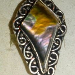 Sterling Silver Abolone Ring 