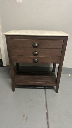 Rustic Antique marble top doorside  key table