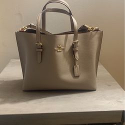 Beige Coach Purse