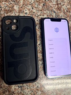Apple iPhone Mini 13 with Supreme Style Black Case