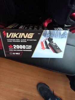 Viking charge pack lithium-ion jump starter.